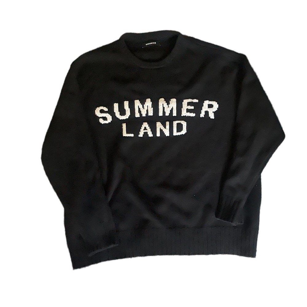 Nahmias black wool men Sweater “summer land”